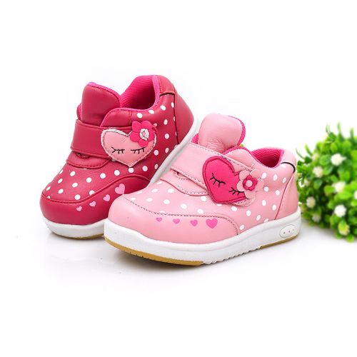 Chaussures enfants en peau de mouton ronde pour printemps - semelle caoutchouc Ref 1004028