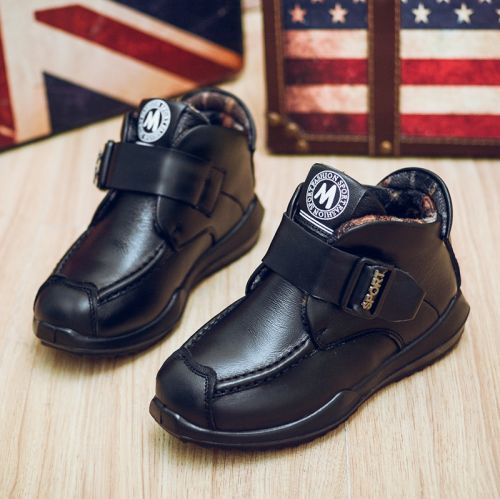 Chaussures enfants en cuir ronde pour hiver - semelle caoutchouc Wear Ref 1004173
