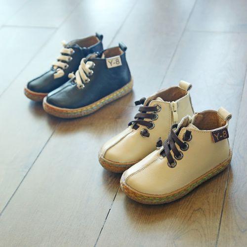 Chaussures enfants en cuir ronde coutures pour printemps - Ref 1004327
