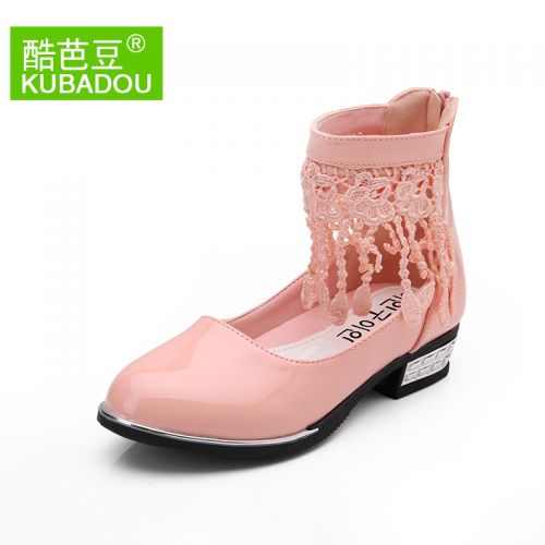 Chaussures enfants en PU tête plate houppe pour printemps - semelle caoutchouc Ref 1004342