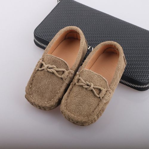 Chaussures enfants en de vache, Nubuck, ronde métal pour Toute saison - Ref 1004503