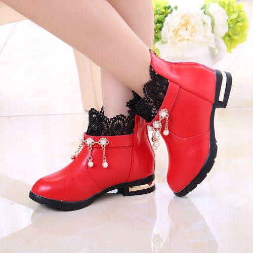 Chaussures enfants en PU pointu rivet pour printemps - semelle caoutchouc Ref 1004631