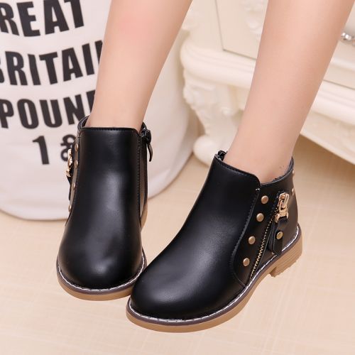 Chaussures enfants en Cuir spatial ronde pour hiver - semelle EVA Ref 1004661