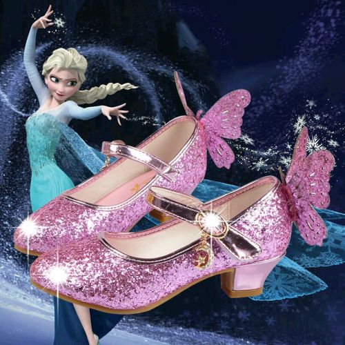 Chaussures enfants en cuir synthétique ronde avec perles pour printemps - Ref 1004773