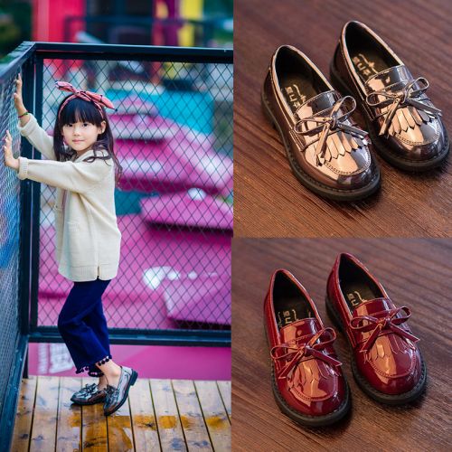 Chaussures enfants ronde houppe pour printemps - semelle caoutchouc naturel Ref 1004786