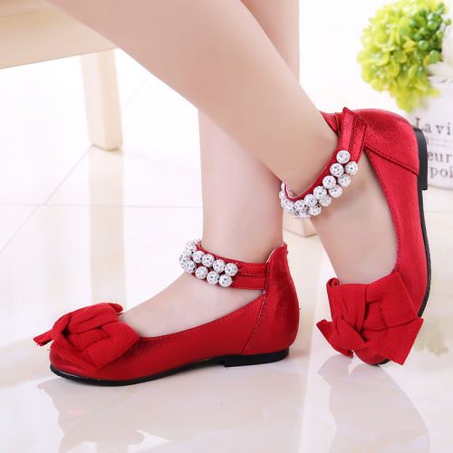 Chaussures enfants en ronde avec perles pour printemps - semelle TPR Ref 1004899