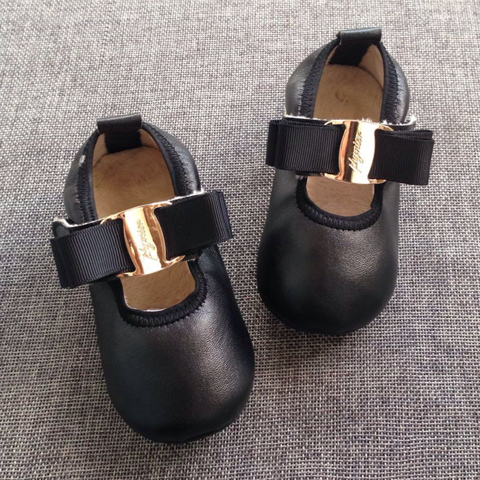 Chaussures enfants en cuir synthétique ronde pour Toute saison - semelle caoutchouc antidérapant Ref 1004921