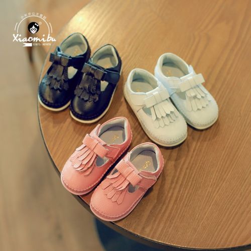 Chaussures enfants en cuir ronde pour printemps - semelle caoutchouc Ref 1004929