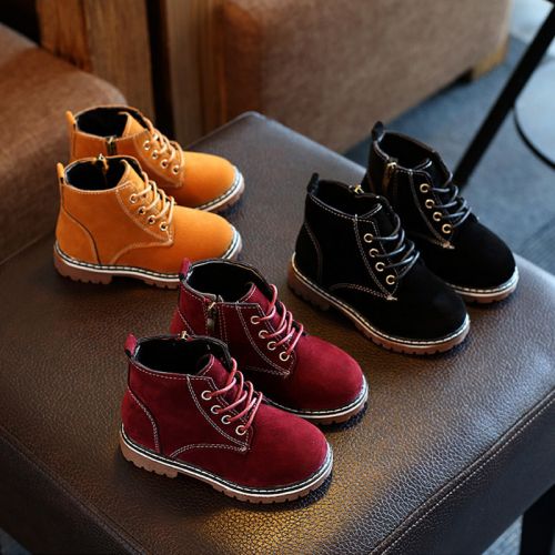 Chaussures enfants en chamois pour hiver - semelle TPR Ref 1004955