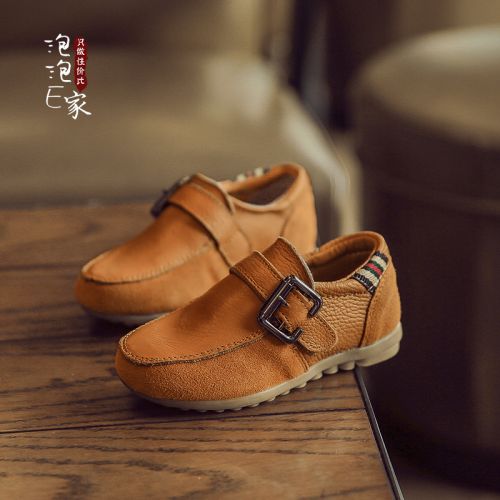 Chaussures enfants en cuir ronde rivet pour printemps - Ref 1005048