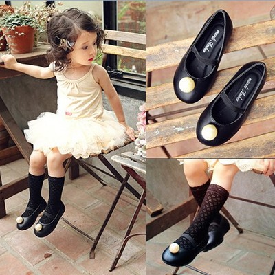 Chaussures enfants ronde avec perles pour printemps - Ref 1005242