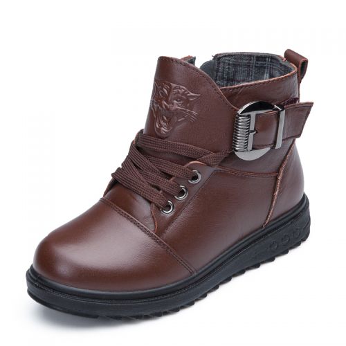 Chaussures enfants en cuir TEDY DOG ronde pour hiver - semelle Ref 1005436