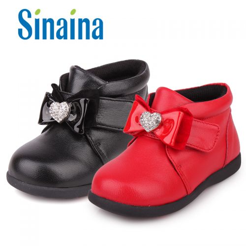 Chaussures enfants en peau de mouton ronde pour hiver - semelle caoutchouc Ref 1005596