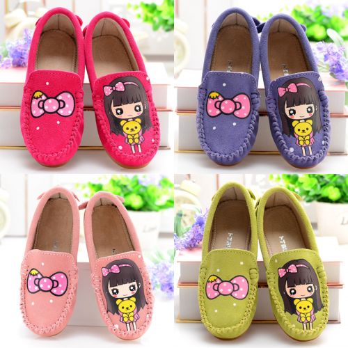 Chaussures enfants en de vache, Nubuck, ronde pour printemps - semelle TPR Ref 1005605