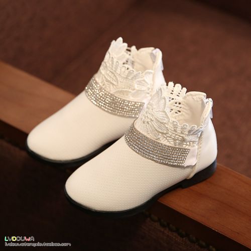 Chaussures enfants en PU ronde coutures cuir pour printemps - semelle plastique Ref 1005750