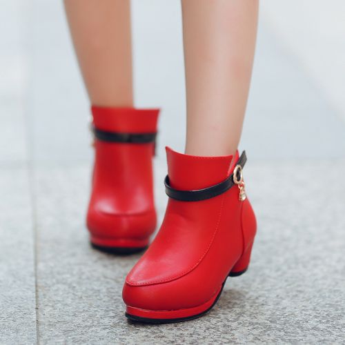 Chaussures enfants en cuir synthétique métal pour hiver - semelle caoutchouc Ref 1005755