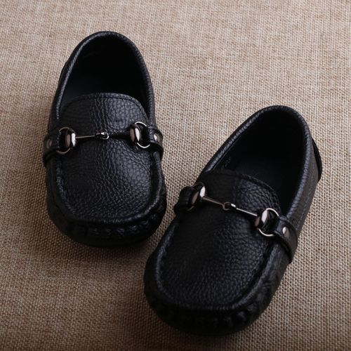 Chaussures enfants en PU ronde métal pour printemps - semelle caoutchouc Ref 1005788