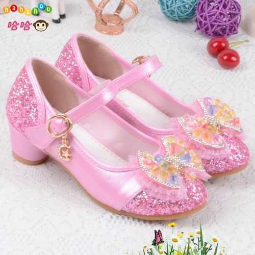 Chaussures enfants en PU ronde paillette pour printemps - Ref 1006003