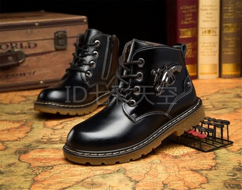 Chaussures enfants en cuir rivet pour hiver - semelle TPR Ref 1006146