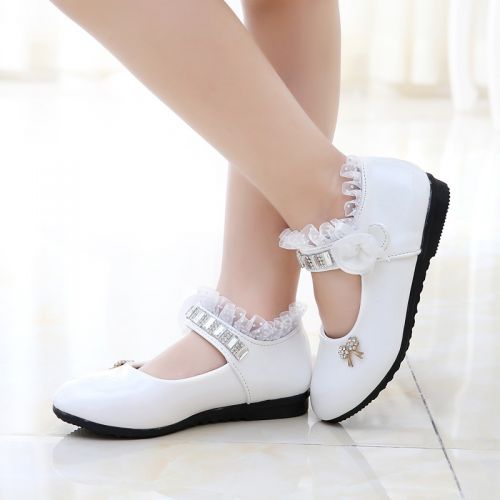 Chaussures enfants en PU ronde coutures cuir pour printemps - semelle caoutchouc Ref 1006221