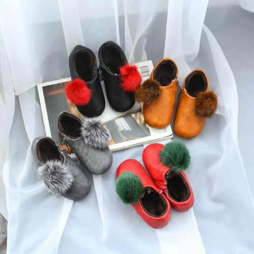 Chaussures enfants en PU ronde pour printemps - semelle caoutchouc carbone Ref 1006272