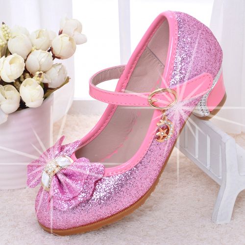 Chaussures enfants en PU ronde avec perles pour printemps - Ref 1006382