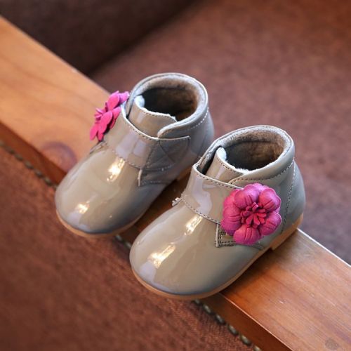 Chaussures enfants ronde pour hiver - semelle caoutchouc Ref 1006502