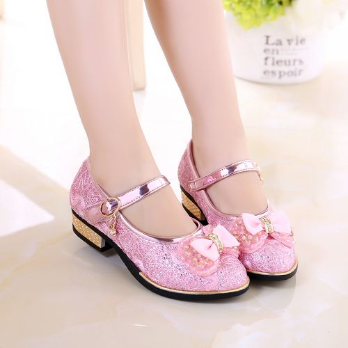 Chaussures enfants en PU ronde paillette pour printemps - semelle caoutchouc Ref 1006709