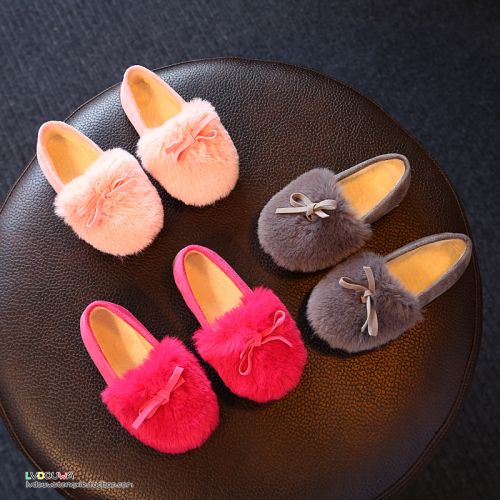 Chaussures enfants en ronde houppe pour hiver - semelle plastique Ref 1006736