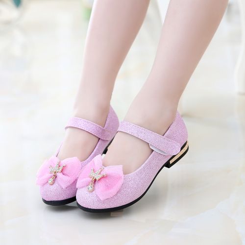 Chaussures enfants ronde avec perles pour printemps - semelle caoutchouc Wear Ref 1007037