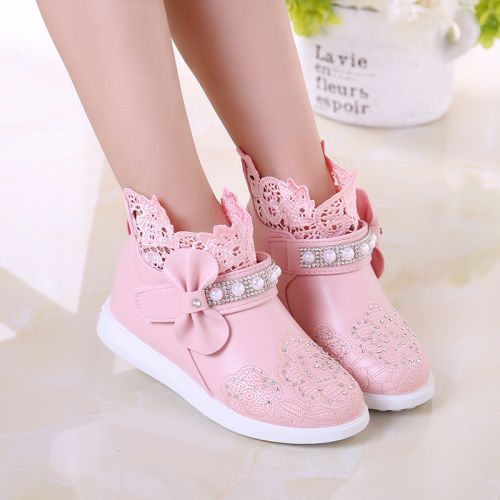 Chaussures enfants en PU ronde coutures cuir pour printemps - semelle plastique Ref 1007289