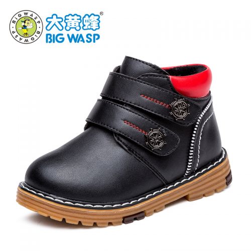 Chaussures enfants en cuir synthétique BIG WASP ronde pour hiver - semelle fond composite Ref 1007313