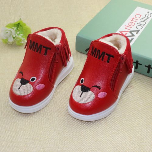 Chaussures enfants ronde pour hiver - semelle caoutchouc antidérapant Ref 1007388