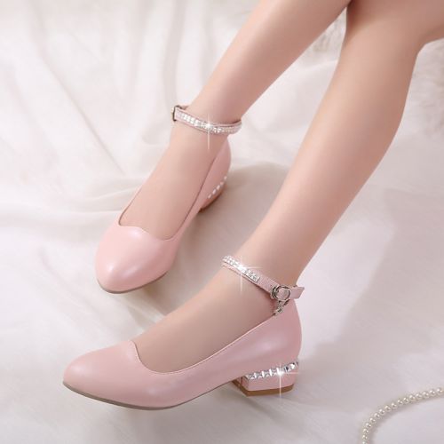 Chaussures enfants en PU COLOR ELEGANT ronde pour printemps - semelle caoutchouc antidérapant Ref 1007447