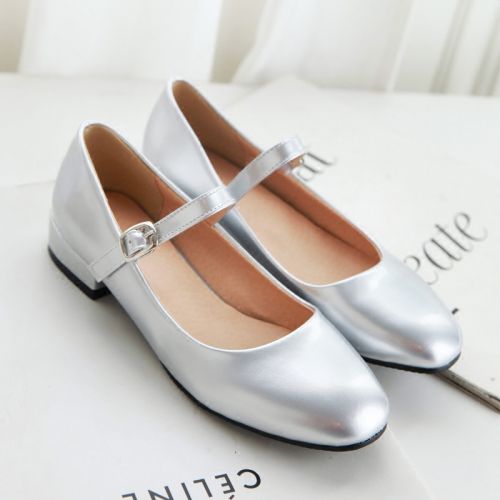 Chaussures enfants en PU tête carrée métal pour printemps - semelle caoutchouc Ref 1007453