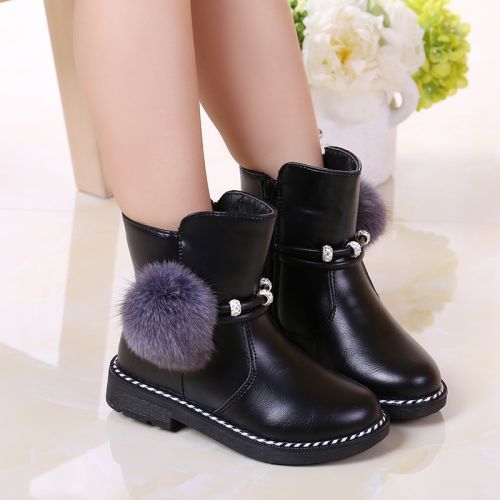 Chaussures enfants en PU pour hiver - semelle caoutchouc antidérapant Ref 1007580