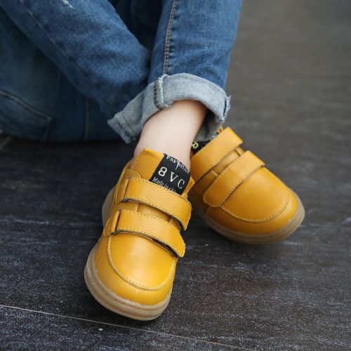 Chaussures enfants en cuir ronde coutures pour printemps - Ref 1007585