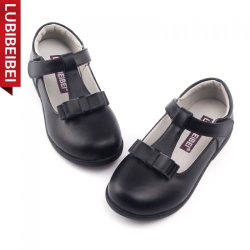 Chaussures enfants en cuir de vache fendu ronde pour Toute saison - semelle TPR Ref 1007745