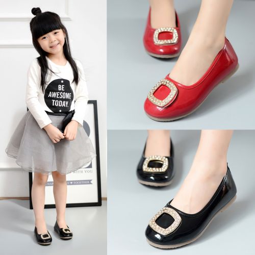 Chaussures enfants en PU PACFICGIRLS ronde métal pour printemps - semelle caoutchouc Ref 1007786
