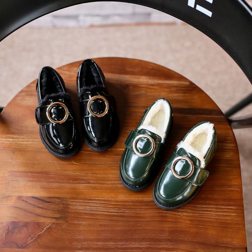 Chaussures enfants en PU ronde métal pour hiver - semelle caoutchouc Ref 1007861