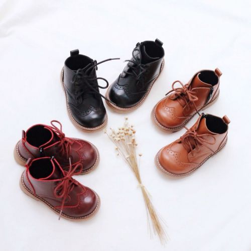 Chaussures enfants en PU SWEET BABY ronde coutures cuir pour printemps - semelle Ref 1007952