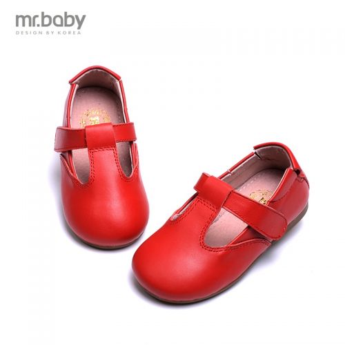 Chaussures enfants en cuir MRBABY ronde pour printemps - semelle caoutchouc antidérapant Ref 1007979