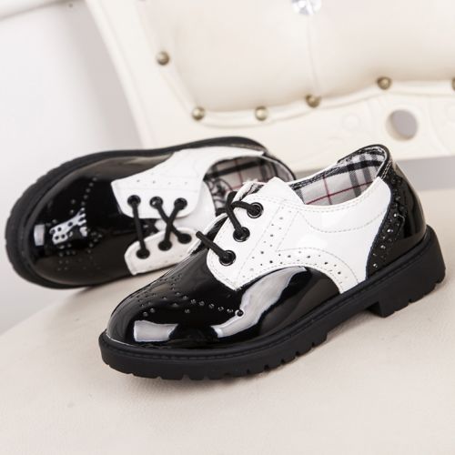 Chaussures enfants en PU ronde coutures cuir pour Toute saison - semelle caoutchouc Ref 1007994