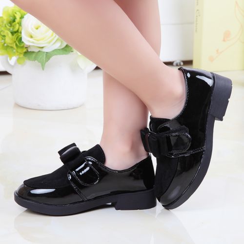 Chaussures enfants en similicuir ronde coutures cuir pour printemps - semelle caoutchouc Ref 1008334