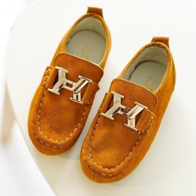 Chaussures enfants en cuir ronde coutures pour Toute saison - Ref 1008369