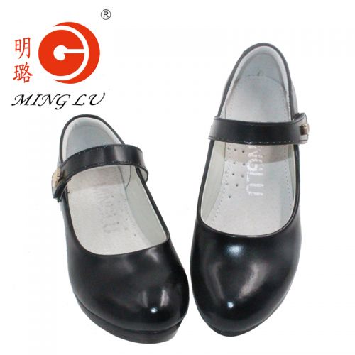 Chaussures enfants en cuir ronde pour printemps - semelle plastique Ref 1008434