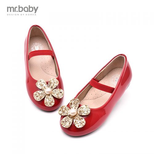 Chaussures enfants en similicuir MRBABY ronde paillette pour printemps - semelle caoutchouc antidérapant Ref 1008663