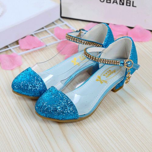 Chaussures enfants en cuir synthétique ronde paillette pour Toute saison - semelle caoutchouc naturel Ref 1008744
