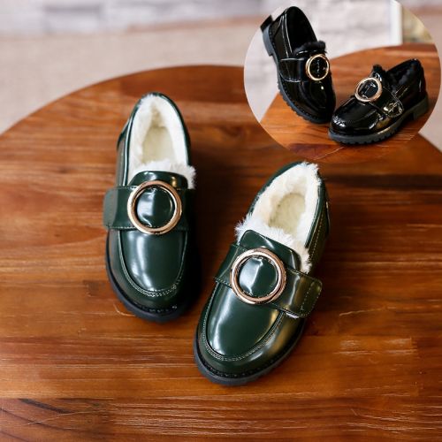 Chaussures enfants en PU ronde métal pour hiver - semelle caoutchouc antidérapant Ref 1008770