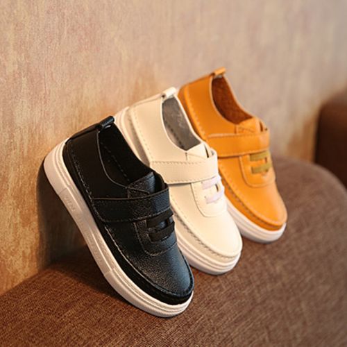 Chaussures enfants ronde coutures cuir pour printemps - semelle caoutchouc naturel Ref 1008774